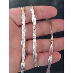 Italian 925 Sterling Silver Chain Necklace Vintage READ Description